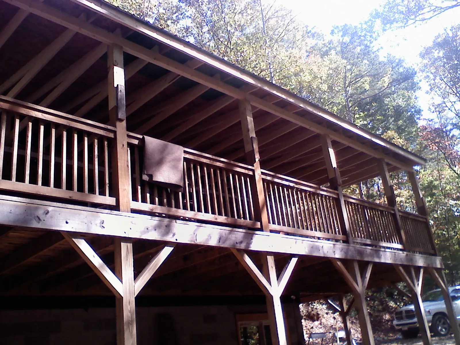 Timber framing under a new elevated porch and deck — Roof Leak Repair in Corry by Roofing Brothers